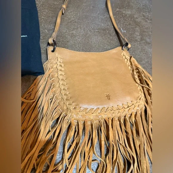 Frye Leather Crossbody with Fringe - Picture 2 of 3